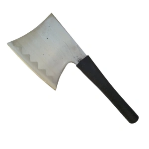 Satar de macelarie din otel carbon pentru spart oase, maner cauciucat antiderapant - Img 5