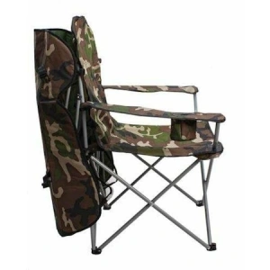 Scaun pliabil,acoperit,pentru camping,pescuit,din metal,sarcina maxima 120 kg - Camuflaj - Img 4