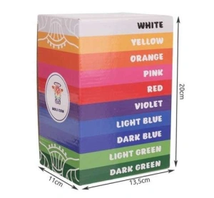 Set 10 pachete de pudra colorata,100 gr,pentru copii,non toxica,cantitate pachet 1kg - Multicolor - Img 3