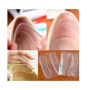 Set 2 branturi cu pernite de calcai, pentru pantofi cu toc, silicon transparente, marime universala, confort ridicat si fixare autoadeziva - Img 5