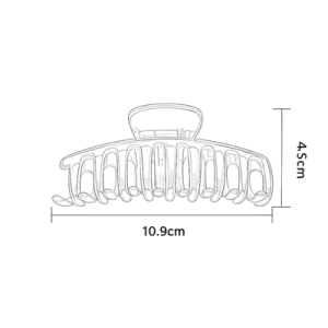 Set 2 clame pentru par 10.9 x 4.5 cm, culori diferite selectate aleatoriu, cleste din plastic rigid cu dinti curbati, pentru par lung si des - Img 11