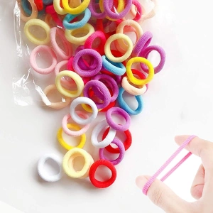 Set 2 cutii accesorii par cu elastic 2 cm, elastic spiralat, elastic subtire si 10 cleme flori multicolor - Img 3