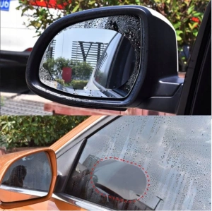 Set 2 folii protectie pentru oglinzi auto, autoadezive, anti-ceata, strat hidrofob, usor de instalat, compatibile universal, 13.5 x 9.5 cm - Img 7