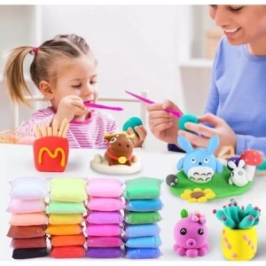 Set 24 pungi de plastilina cu accesorii de modelare - Multicolor - Img 4