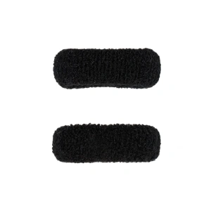 Set 6 elastice par negre groase, textile, rezistente, diametru 4 cm, fixare puternica pentru cozi si cocuri - Img 2