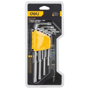 Set 9 chei torx, crom vanadiu, T10-T50, argintiu - Img 2