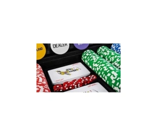Set de poker complet cu 500 jetoane numerotate,trusa depozitare din aluminiu - Multicolor - Img 4