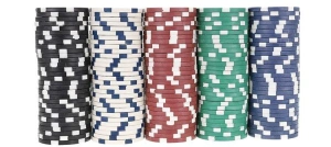 Set de poker cu 300 jetoane,trusa depozitare din aluminiu - Multicolor - Img 6