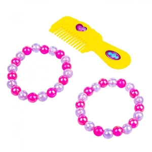 Set masuta de toaleta pentru copii, uscator, parfum, bijuterii, plastic, multicolor, 34 x 24 x 5.5 cm - Img 10