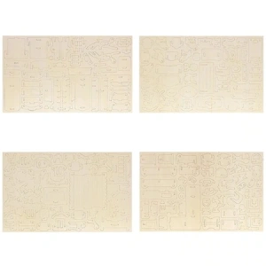 Set mobilier din lemn pentru casuta papusilor, 34 obiecte de mobilier, 175 elemente - Img 7