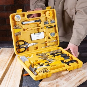 Set multifunctional, 48 piese, pentru uz casnic, cutie de depozitare inclusa, galben - Img 5