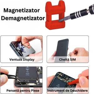 Set trusa surubelnite si biti de precizie 110 piese, otel CrV, magnetice, pentru electronice, ceasuri si reparatii fine - Img 4