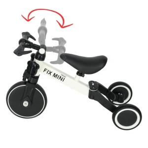 Tricicleta pentru copii, 3 in 1, cu pedale, reglabila, greutate maxima 30 kg, 67 x 47 x 51 cm, alb/negru - Img 7