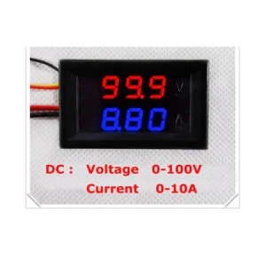 Voltmetru si ampermetru digital 2in1,interval masurare 0-100V - 10A - Img 2
