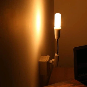 Adaptor dulie E27 cu intrerupator fara fir, convertor pentru becuri LED, reglabil 360 grade, usor de instalat, pentru bucatarie, sufragerie, restaurante si cafenele, plastic, alb - Img 2