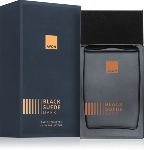 Apă de toaletă Avon Black Suede Dark pentru bărbați 100 ml - parfum lemnos-pielos cu note de cardamom, piele saffiano și vetiver, pentru bărbatul elegant și sigur pe sine