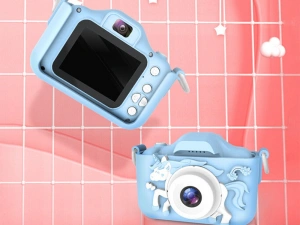Aparat foto pentru copii,rezolutie 1080P HD,ecran 2 inch,12 MP, unicorn - Albastru - Img 11