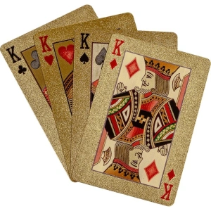Carti de joc premium, rezistente si durabile la apa, suflate cu aur de 24k, poker, petreceri, ocazii speciale - Img 2