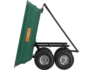Carucior basculabil de curte, gradina, volum cuva 75l, cadru metalic si cuva din material rezistent, sarcina maxima 200 kg - Img 2