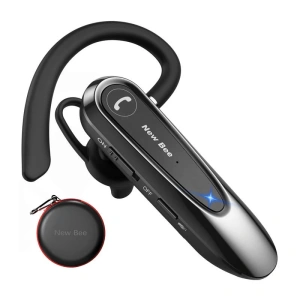 Casca Bluetooth 5.0 New Bee, wireless, autonomie 20 ore, husa transport si protectie inclusa - Img 9