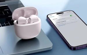 Casti wireless, Bluetooth 5.3, impermeabile IP54, autonomie 7 ore, roz - Img 10