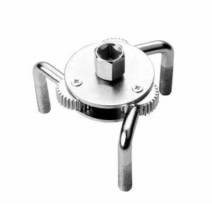 Cheie pentru filtrul de ulei, universala, 3 brate, metalica, argintie