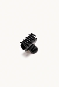 Clema par mini neagra 2 cm plastic cu arc metalic accesoriu elegant 1 bucata - Img 3