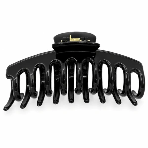 Cleste de par negru 10.9 x 4.5 cm, plastic rigid cu dinti curbati, accesoriu rezistent pentru fixarea parului lung si voluminos - Img 4