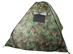Cort camping pentru 4 persoane, 200 x 200 x 130 cm, cu husa, impermeabil, model camuflaj - Img 5