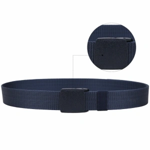 Curea barbati din nylon ajustabila, design fara gauri, catarama din plastic rezistent, 120 cm, albastru inchis - confort, rezistenta si stil modern - Img 5