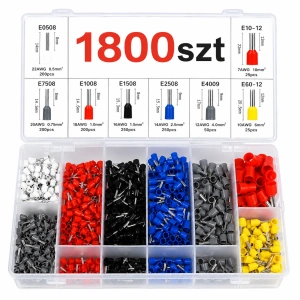 Cutie cu 1800 conectori electrici tip tub capat izolati pentru cabluri multifilare AWG 0.5-10 mm², organizator compartimentat - Img 6