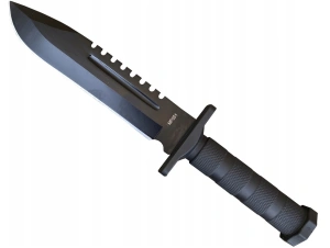 Cutit vanatoare tactic militar cu teaca multifunctionala, otel 420J2, lama fixa 31 cm, ascutitor, amnar si fluier incluse - Img 4