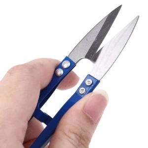 Foarfeca croitorie compacta albastra, 10.4 cm, lame otel inoxidabil, taiere precisa fire textile - Img 2