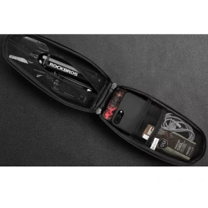 Geanta pentru bicicleta, impermeabila, 1.5l, 24.5 x 10 x 8 cm, negru - Img 7