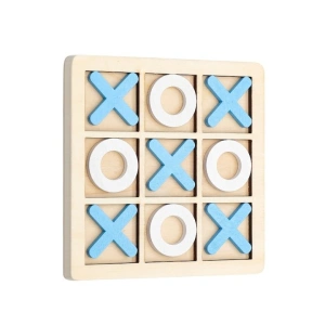 Joc X si 0, lemn, alb/albastru, 9.8 x 9.8 x 0.5 cm - Img 5