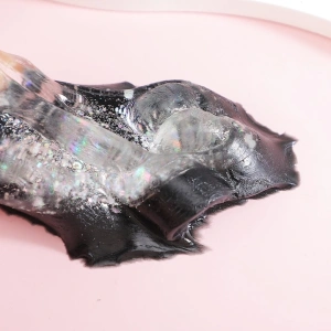 Jucarie senzoriala antistres model labuta de pisica cu particule stralucitoare, efect de revenire lenta, pentru relaxare si concentrare, 6.5 x 6 cm, alb-negru - Img 2