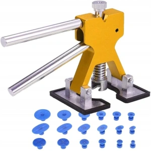 Kit profesional pentru reparatii caroserie auto cu ventuze, 18 adaptoare, pentru eliminarea deformarilor caroseriei, 18.5x12x8 cm - Img 1