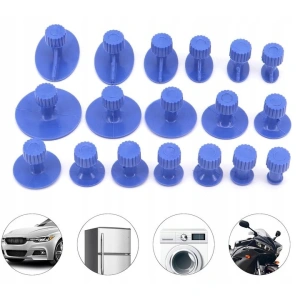 Kit profesional pentru reparatii caroserie auto cu ventuze, 18 adaptoare, pentru eliminarea deformarilor caroseriei, 18.5x12x8 cm - Img 11