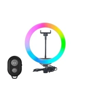 Lampa circulara LED 30 cm diametru,RGB, mini trepied inclus - Img 5