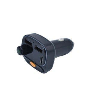 Modulator auto C15, 12-24V , FM cu bluetooth, 2 iesiri USB, 1x Type C - Negru - Img 2