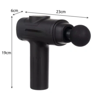 Pistol de masaj negru 23 x 19 x 6 cm, 35 W, 8 capete interschimbabile, 6 trepte de intensitate, acumulator Li-Ion 2000 mAh, valiza transport - Img 2
