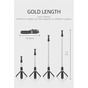 Selfie Stick / Trepied / suport de telefon - 3 in 1 lungime maxima 70 cm - Img 8