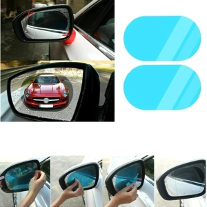 Set 2 folii protectie pentru oglinzi auto, autoadezive, anti-ceata, strat hidrofob, usor de instalat, compatibile universal, 13.5 x 9.5 cm - Img 4
