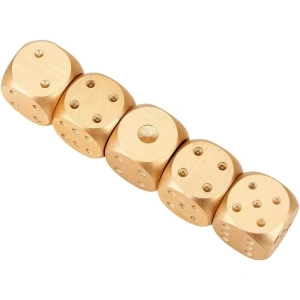 Set 5 zaruri gold extrafinisate, din aliaj de aluminiu, marime 16 mm, cu cutie metalica de depozitare - design premium si durabilitate ridicata - Img 3