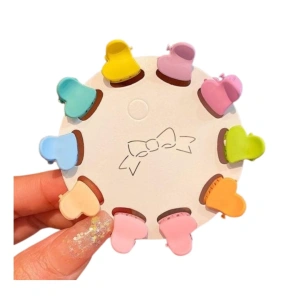Set accesorii par copii cu cutie organizator, 26 elastice textile 2 cm, 80 elastice cauciuc multicolore si 5 cleme inimioara 0.8 cm - Img 11