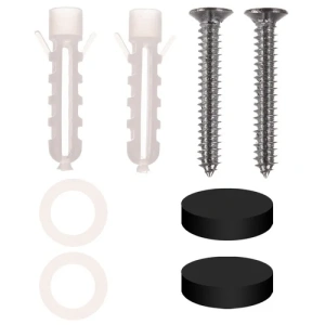 Set de 2 Rafturi pentru baie si bucatarie, otel inoxidabil, etajera universala, 50 x 10.5 x 6 cm, negru - Img 3