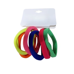 Set elastice par copii 6 piese diametru 6.5 cm accesorii par colorate pentru codite si impletituri - Img 1