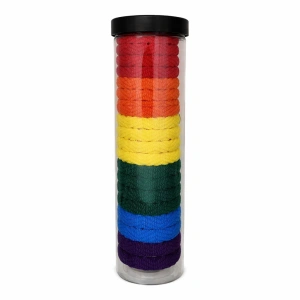 Set elastice par textile 20 piese diametru 4.5 cm multicolor pentru prindere par copii si adulti - Img 1
