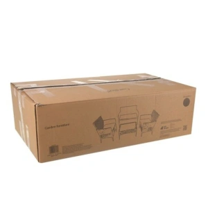Set mobilier gradina technoratan 4 piese, canapea 2 locuri, 2 fotolii, masa cu blat sticla si perne gri inchis - Img 12