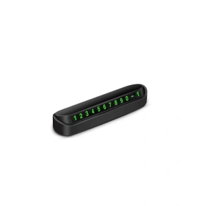 Suport auto numar telefon pentru parcare temporara retractabil magnetic negru 13 x 3.5 x 2.6 cm